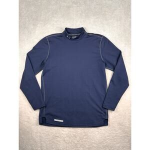 Men’s Under Armour Cold Gear Compression Shirt Navy Blue Size Large Long Sleeve